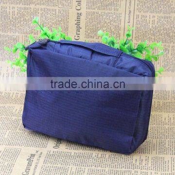 Navy Blue Quality 210D Ripstop Polyester Storage Case Package Cosmetic Pouch Makeup Bag photo-4