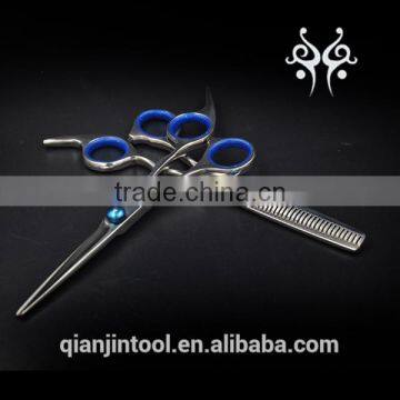 QJ-JC111stainless Steel Scissros With Color Finger Insert Hair Scissors photo-6
