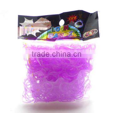 300pcs Rubber Bands/ Silicone Loom Rubber Band Loom Opp Bag Package 12-colors Candy Loom Refill Rubber Bands D2m photo-6