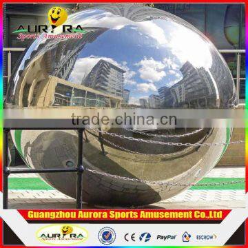 Giant Inflatable silver reflective mirror ball for Decoration party and wedding event