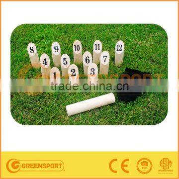 wooden number kubb game set