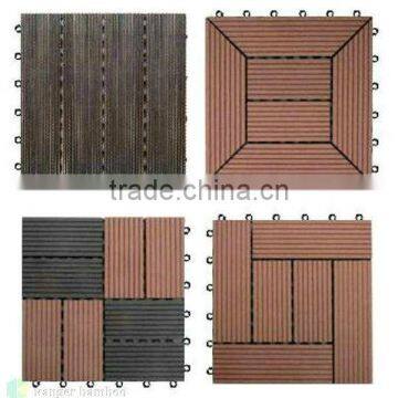 Free DIY Decking Tile Dark Carbonized Color made from Strand Woven Bamboo -KE-OS0824