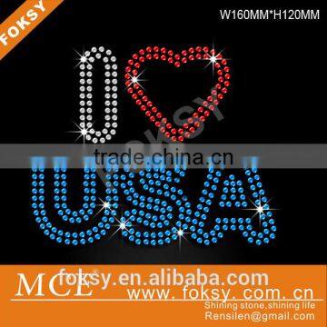 i love USA custom rhinestone design templates