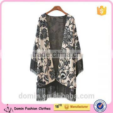 Ladies Latest Fashion Printed Cardigan Kimono