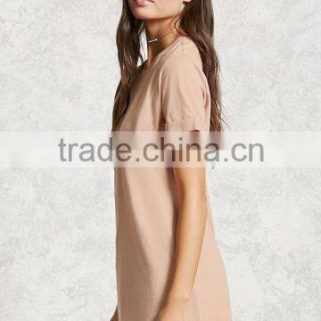 Women Mini Short Sleeve Casual T-Shirt Dress photo-3