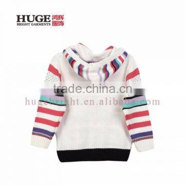 Long Sleeve 100% Cotton Hooded Sweater Designs For Baby Girls photo-2