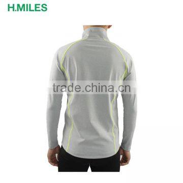 OEM Wholesale Clothes Men Sports Long Sleeve Zip Front T-shirt photo-3