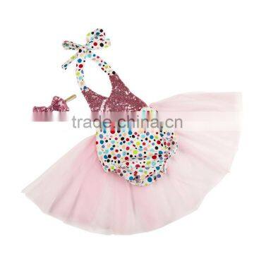 Newest Birthday Kids Tutu Skirts Sequin Romper Tutu Set 2 Piece Skirt Sets photo-5
