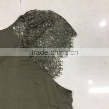 Women Amy Lace Fashion Sexy T-shirt photo-3