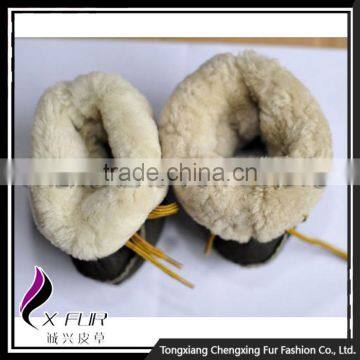 CX-SHOES-02 Genuine Sheared Sheep Leather Infant Shoes photo-4