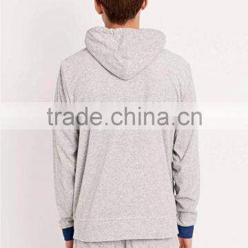 Thin Hoodie With String Blank Pullover Grey Wholesale Plain Zip Hoodies photo-2