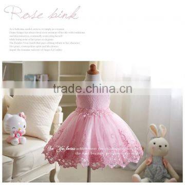 wholesale children's boutique embroidery designs frock for kids flower girls dresses