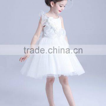 2017 White Rose Tulle Dress Women Kids Sequin Two Spaghetti Strap Dresses photo-6