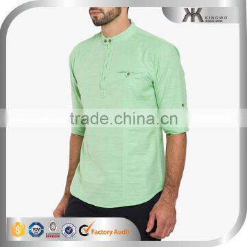 Fashion Clothing Spring Men Latest Shirt Designs Oem & Odm Solid Plain Shirt photo-2