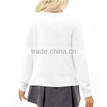Best Quality Fake Pearl Button Womens Cardigan Sweater for All Season photo-3