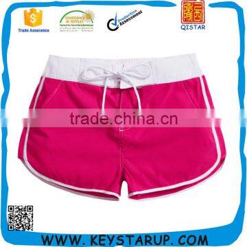 2018 Wholesale Lady Swim Shorts Solid Color Beach Shorts Swimming Trunk