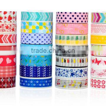 Different Patterns Washi Tape Customized Colors Adhesive Paper Tape 1.5cm*10m photo-4