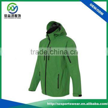 OEM Green Color With Black Zip Pocket Outdoor Sport Couple Winter Jacket With Hood photo-2