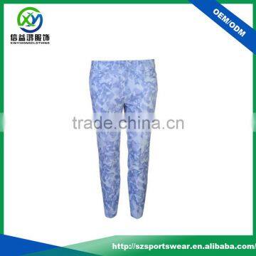 High Quality Full Sublimation 100%Polyester Waterproof Lady Golf Pant With Your Logo