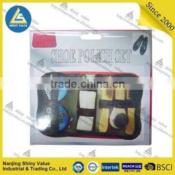 high quality OEM shoe polish set in polyester bag