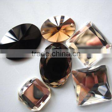 flat back glass cabochon beads