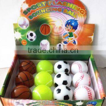 Rubber bounce ball sports ball rubber basketball tennis football baseball bounce ball Ligth up ball