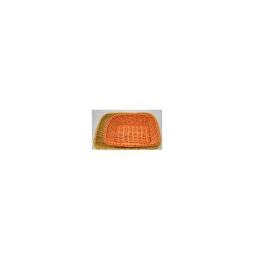 Hand Woven Plastic Bread Basket retangular shape