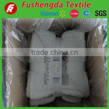 High Quality Blanket Factory China Solid Color PV Plush Faux Fur Throw/mexican Blanket photo-2