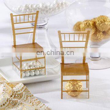 Gold Chair favor box for wedding