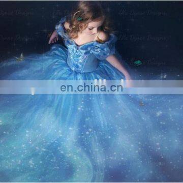 TZ-68131 2015 New Styles Shine Cinderella Costume Princess Dress Cinderella Dresses for Girls photo-3