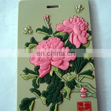 embossment flower Plastic Travel Tag souvenir gift