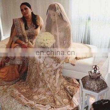 Zardosi Work Pakistani Designer Bridal Wedding Lehenga Suit 2016