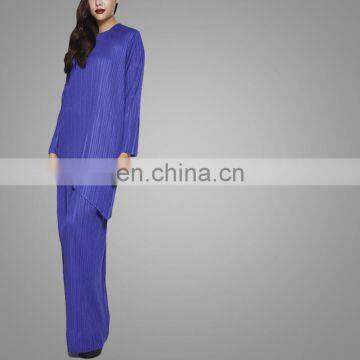 Modern Pleated Baju Kurung Beautiful Abaya 2017 Islamic Wear photo-5