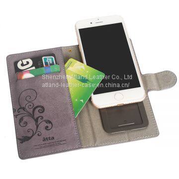 Wallet design PU leather phone case for iPhone 8