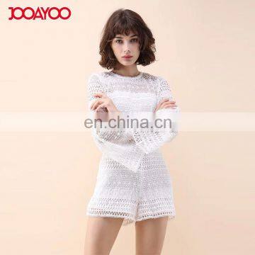 Trendy New Designs White Ladies Jumpsuit Crochet Playsuit Romper photo-2