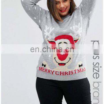 Plus Size Unisex Knitted Pullover Ugly Christmas Sweaters