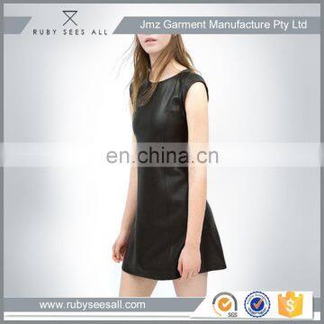 OEM Sexy Faux Leather Dress in Cheap Price