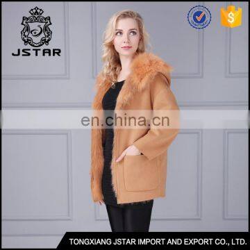 Fashion European ladies cashmere winter coat on sale