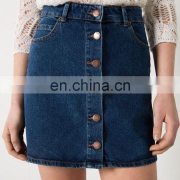 Hot sell new fashion china garment supplier women jean skirt