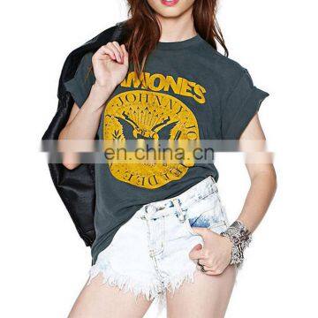 New Women Casual Shirt Summer Short Sleeve Tee Vintage Printed Lady Girl T-shirt photo-2