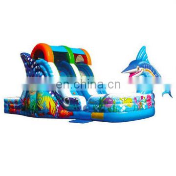 2014 new design snappy fish inflatable water slide