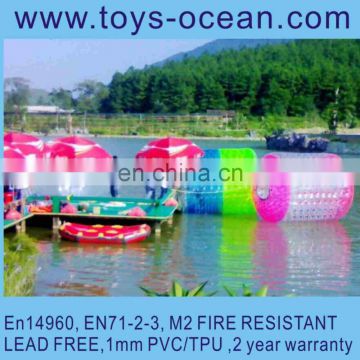 1mmPVC walking inflatable water roller ball game/inflatable zorb ball for lake