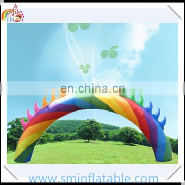 Colorful inflatable rainbow arch, inflatable wedding archway for advertising,inflatable entrance door for party rental