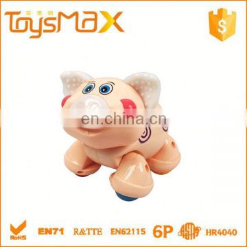 ABS Cartoon Pig Musical mini plastic toy animal