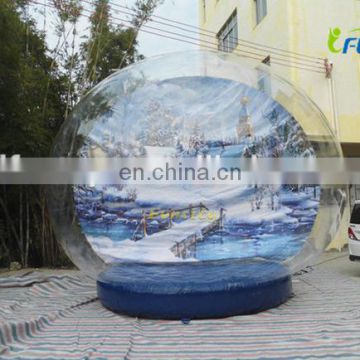 Top quality giant inflatable snow globe/christmas inflatable snow globe/christmas snow globe