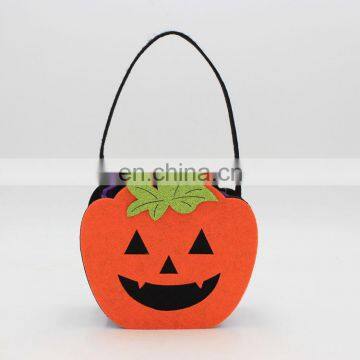 Pumpkin Bag Non Woven Handbag Orange Trick Or Treat Gift Bags Kids Candy Small Bag