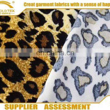 2016 Electronic Print Leopard Design Ks Printed Velvet Fabric