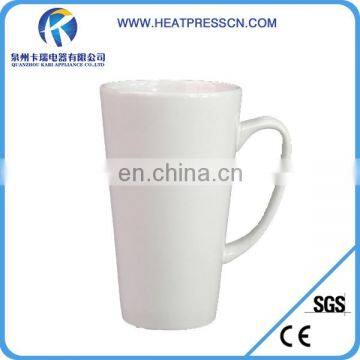 New Type 17oz Cone Shaped Sublimation White Latte Mug