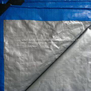 BLUE/SILVER PE TARPAULIN