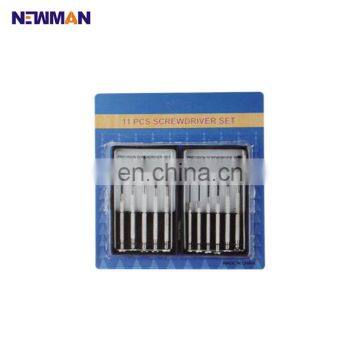 11pcs Zinc Plated Precision Screwdriver Set